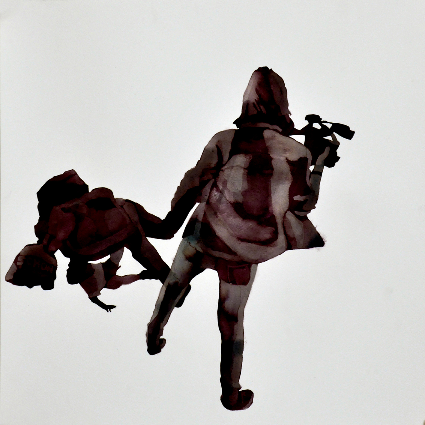 Migration-aquarelle on paper-50x50 cm IV. -2015