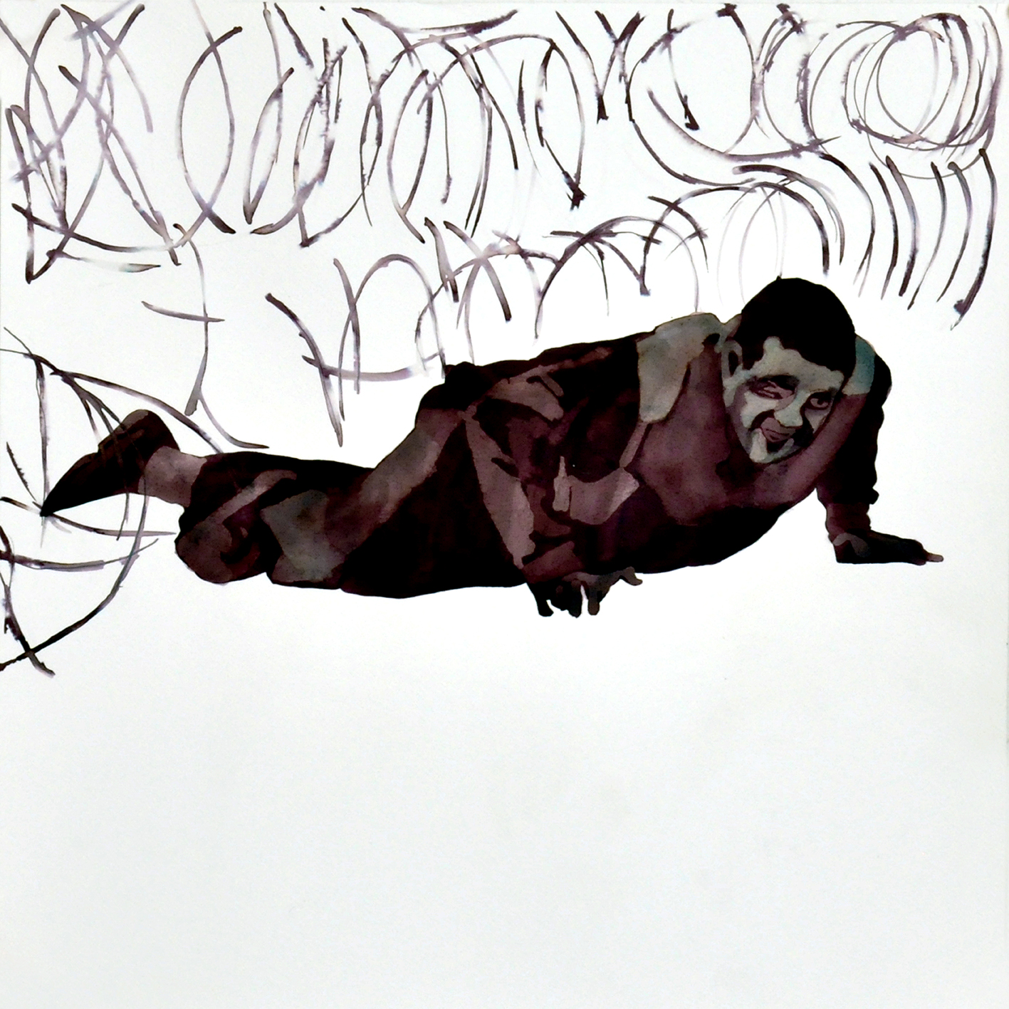 Migration-aquarelle on paper-50x50 cm V.-2015
